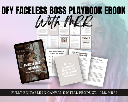 Faceless Boss Digital Marketing Ebook with Pre Written emails