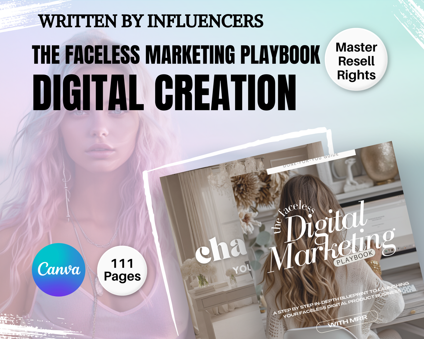 The Faceless Digital Marketing Playbook Ebook Workbook Instagram Tiktok Social Media